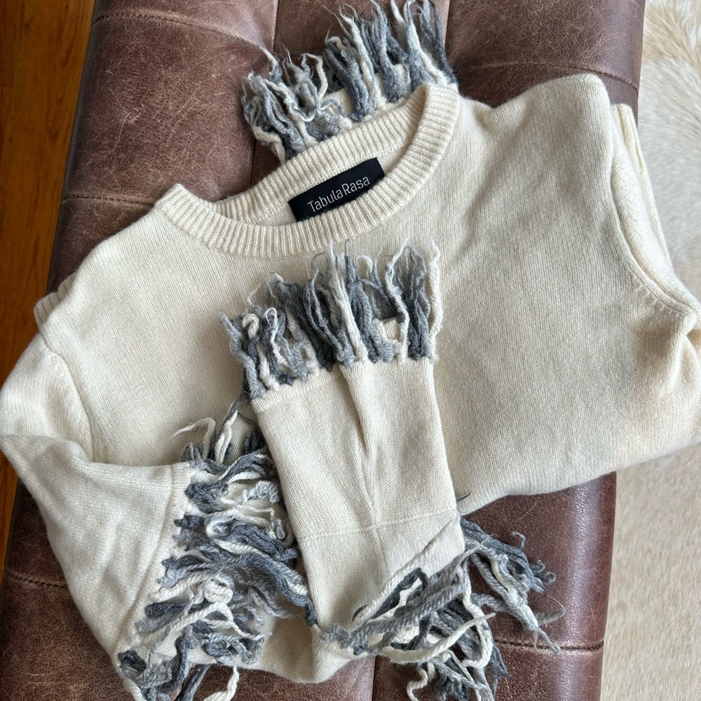 Tabula Rasa Wool Sweater with Fringe - Picture 4 of 10